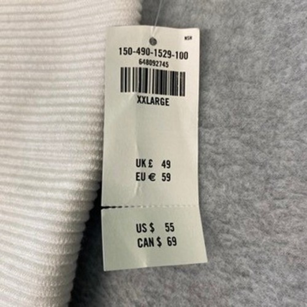 Abercrombie‎ & Fitch White Ribbed V-Neck Sleeveless Bodysuit - XXL - Picture 3 of 5